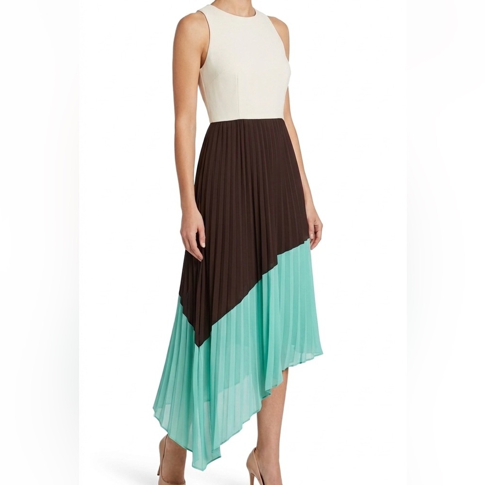 Hutch Cream and Teal Maxi Dress